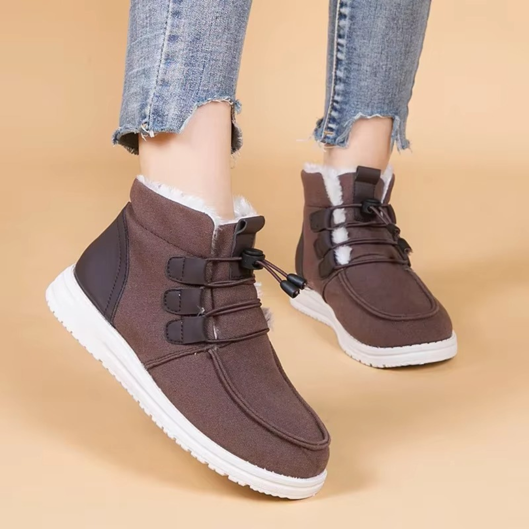 Sophie - Vinterkängor för kvinnor med varmt foder och remmar
