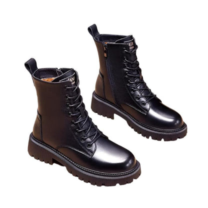 Andrea – svarta vinterstövlar i läder