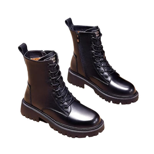 Andrea – svarta vinterstövlar i läder